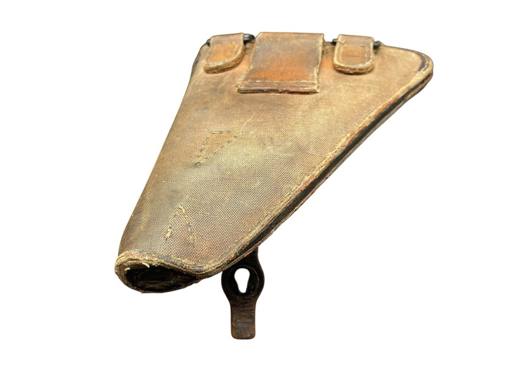 Rare Transitional Nambu Holster Half Leather Rubberized Canvas Type 14