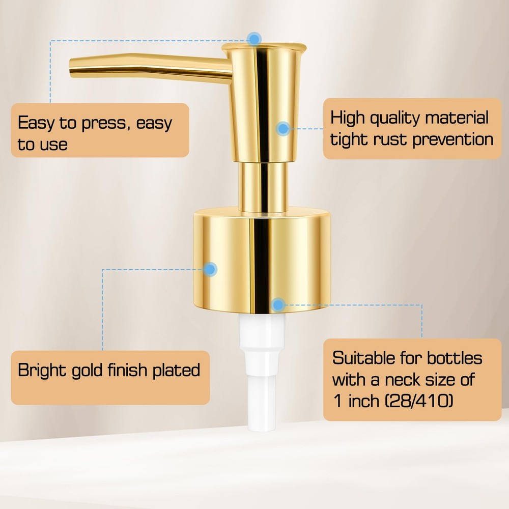 2Pack Gold Soap Dispenser Pump Replacement - for Lotion &