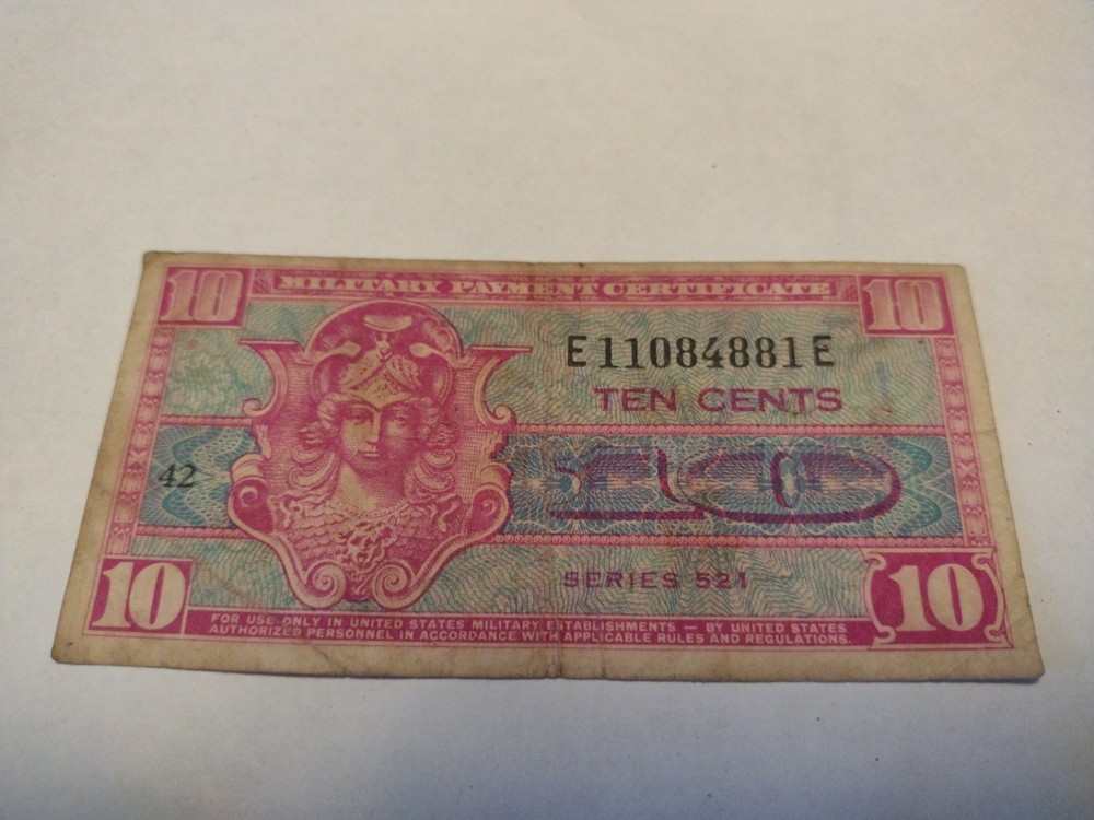 Military Payment Certificate Ten Cents