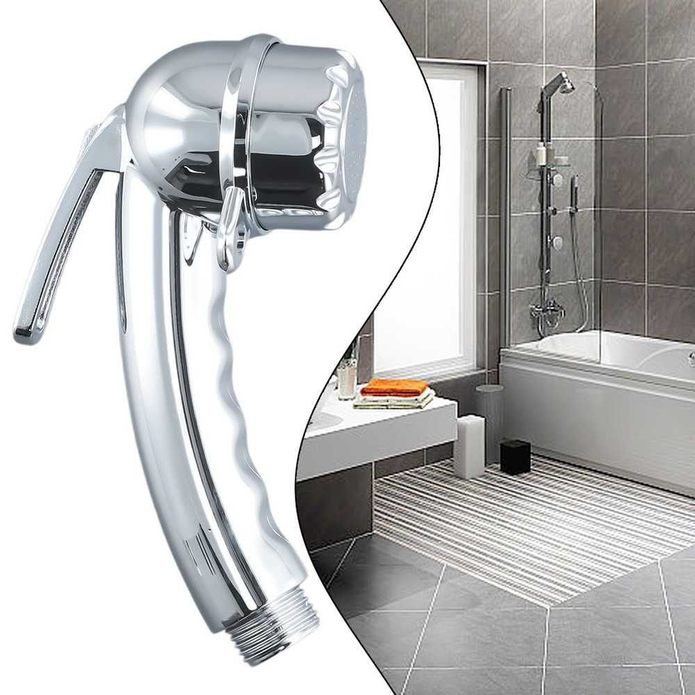 Good Quality Shower Head Silver With Start/stop Button 14.5 Cm Adjustable