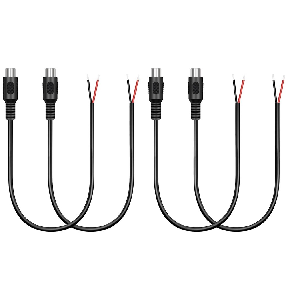 Bolvek 4 Pack RCA Female to Speaker Wire, Plug Adapter Black