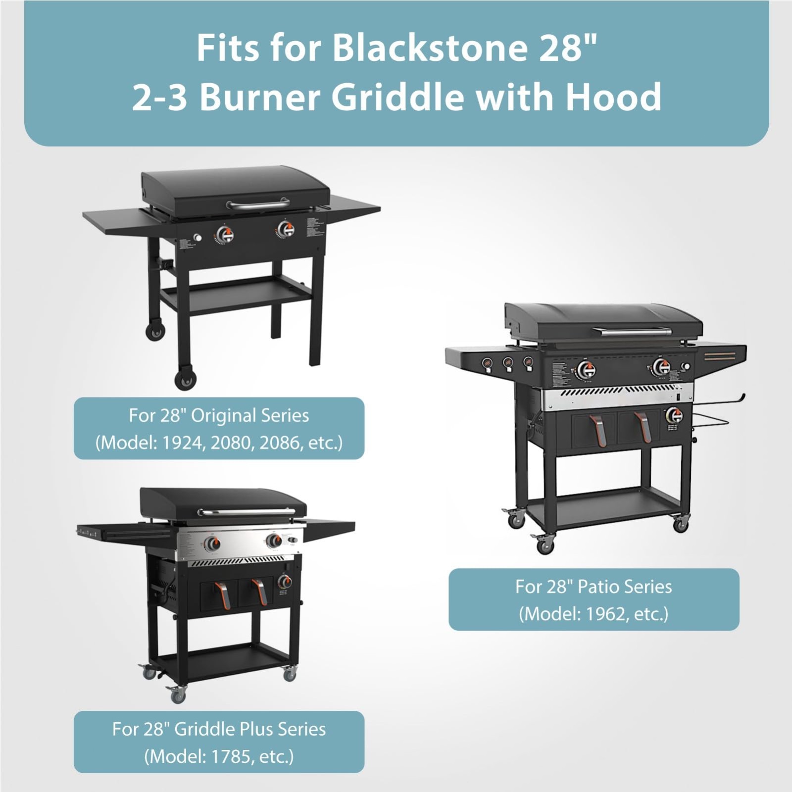 For Blackstone 28" Griddle 5483 Griddle Cover w/ Hood BBQ Cover, Lightweigh NEW
