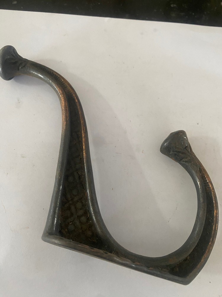 3 Antique Metal Coat Rack Hooks