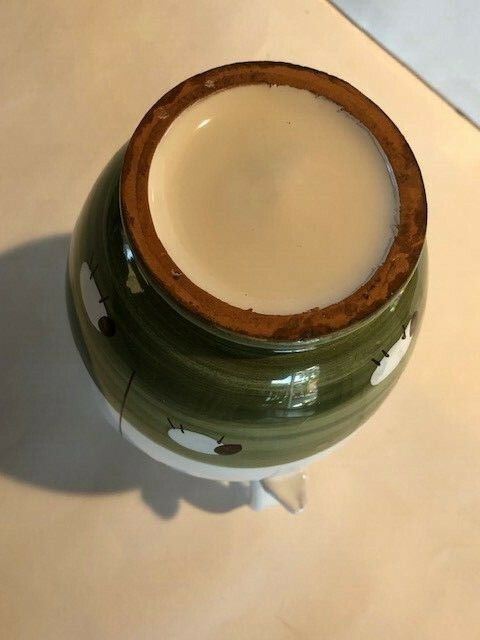 Trees and Sheep Red Pottery Pitcher