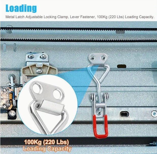 Heavy Duty Steel Toggle Latch Catches Adjustable Lock Clamp For Boxes Case New