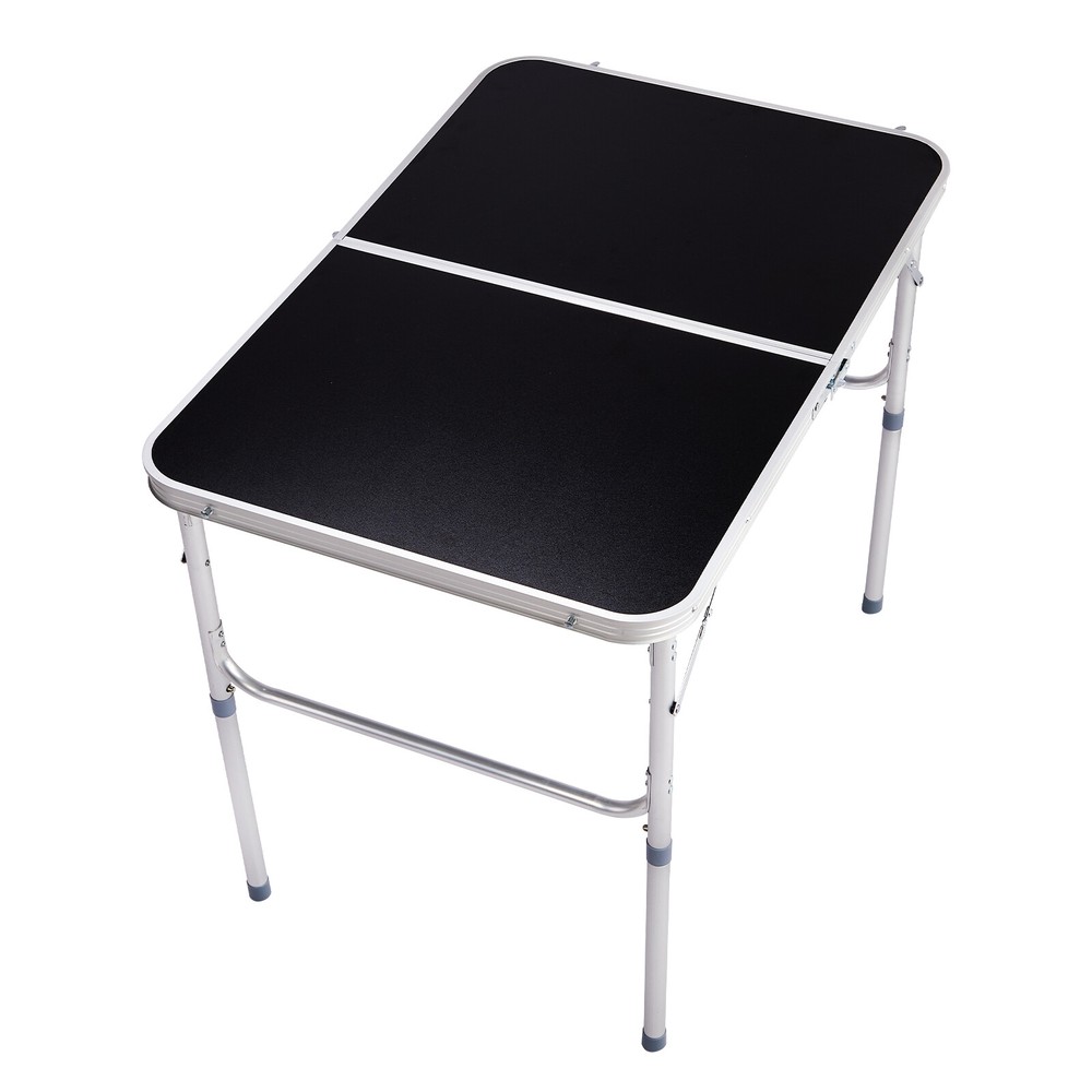 3ft Aluminum Alloy Folding Table Black