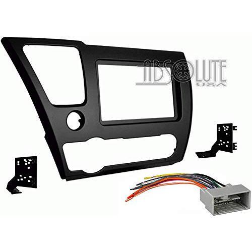Absolute ABS95-7882B Bundle for Honda Civic 2013 2014 Double DIN Stereo Harness