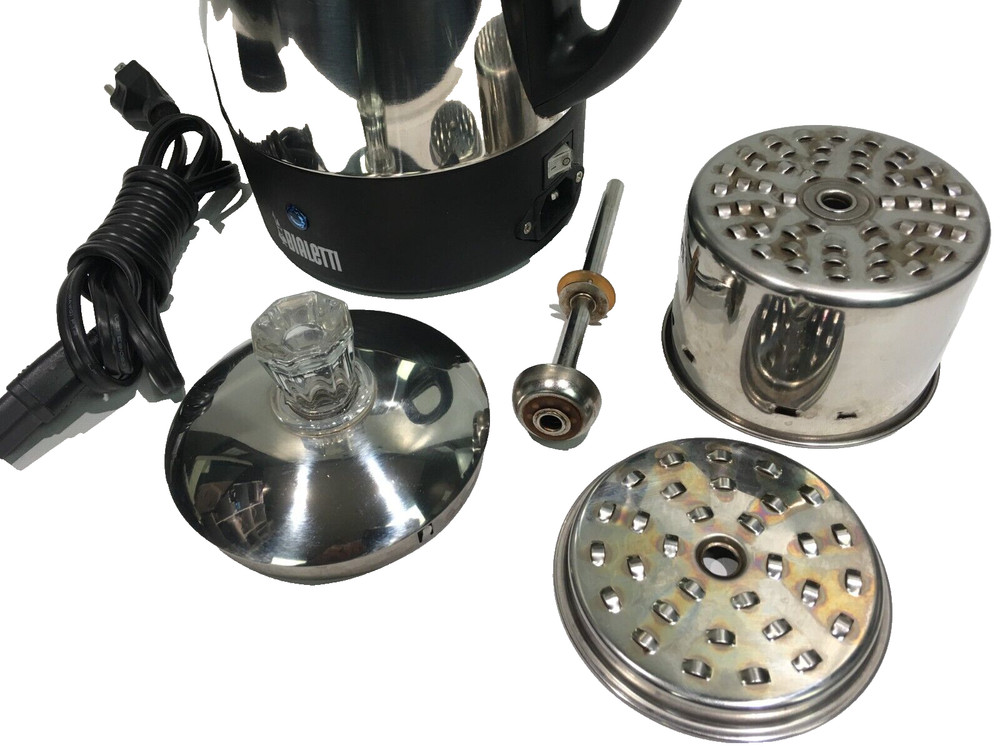 Bialetti 4 Cup Coffee Pot Percolator Hot Water Intertek 35009 TESTED