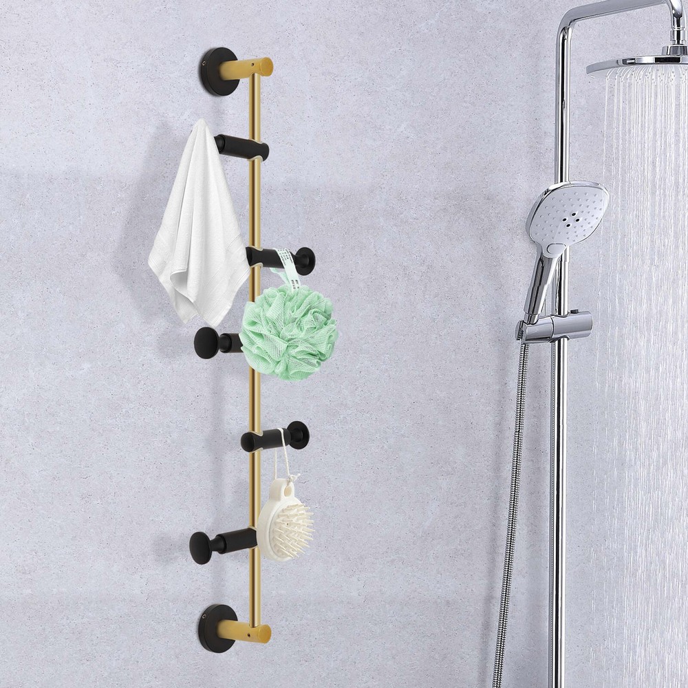 Coat Rack with 5 Adjustable Hooks Wall Mounted Vertical Coat Rack Coat Rack