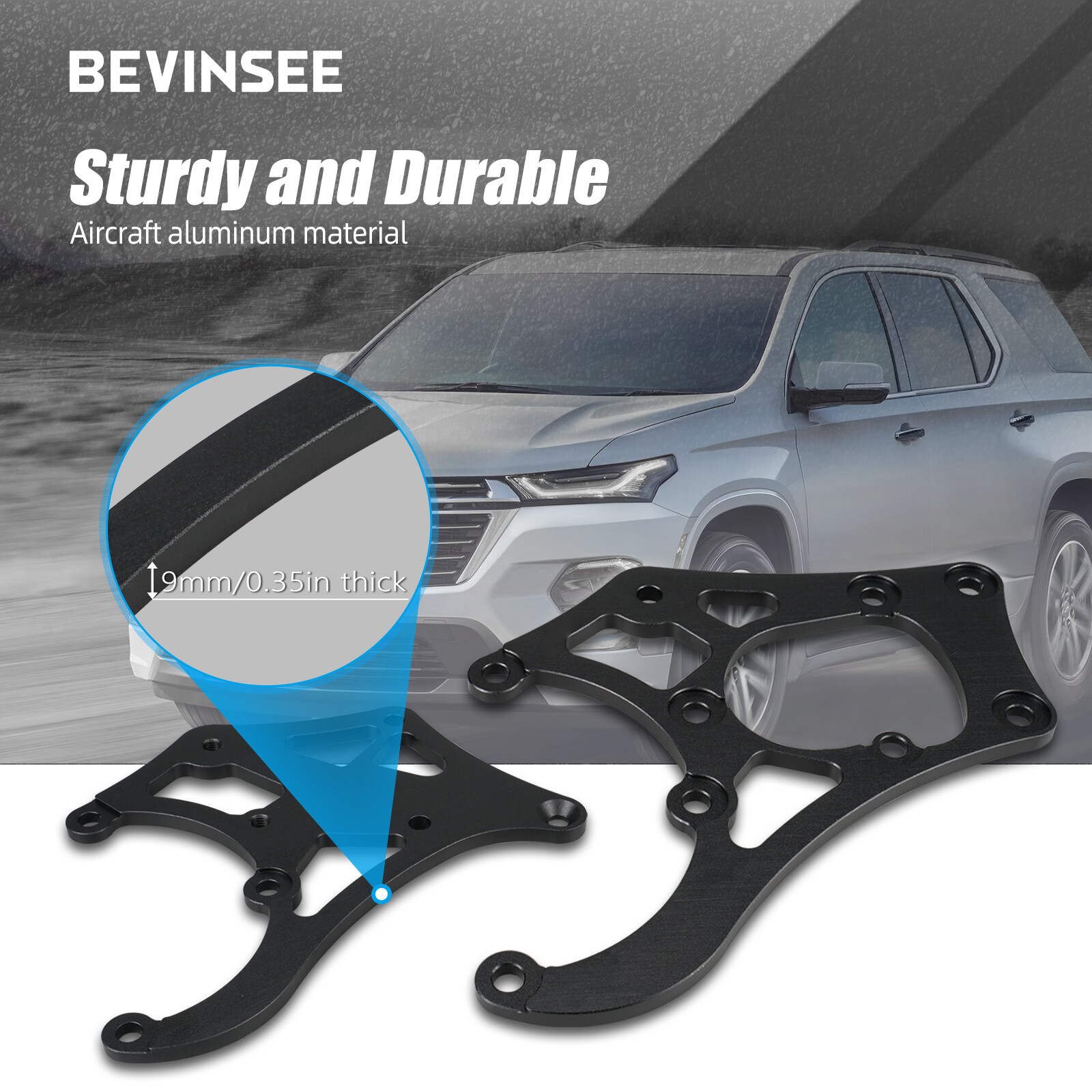 For LS1 LS2 LS3 LS6 Vortec Truck 508 AC Compressor Bracket w/ Tensioner Kit