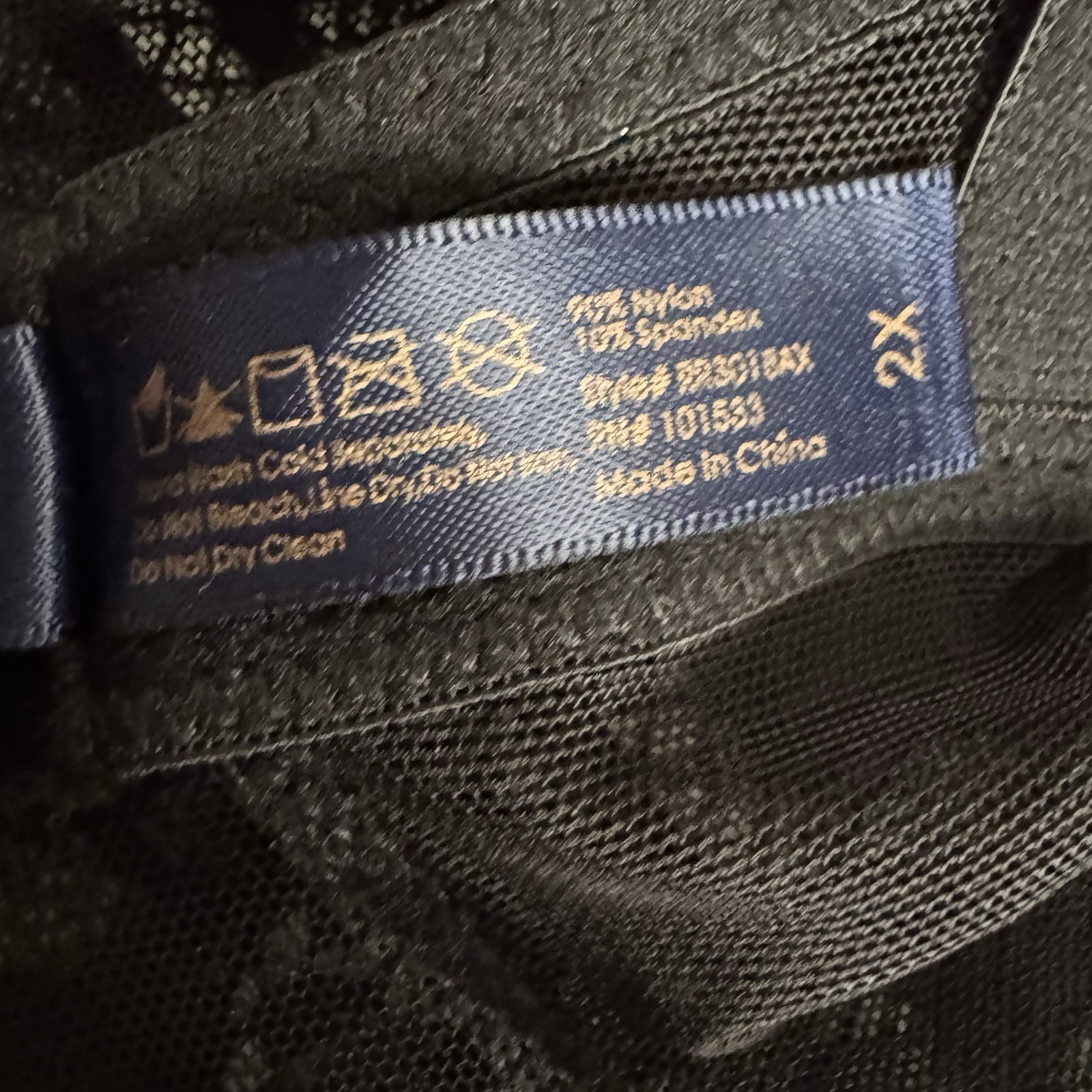 Rachel Roy Black Lace Lingerie Padded Cups Adjustable Thong 2XL