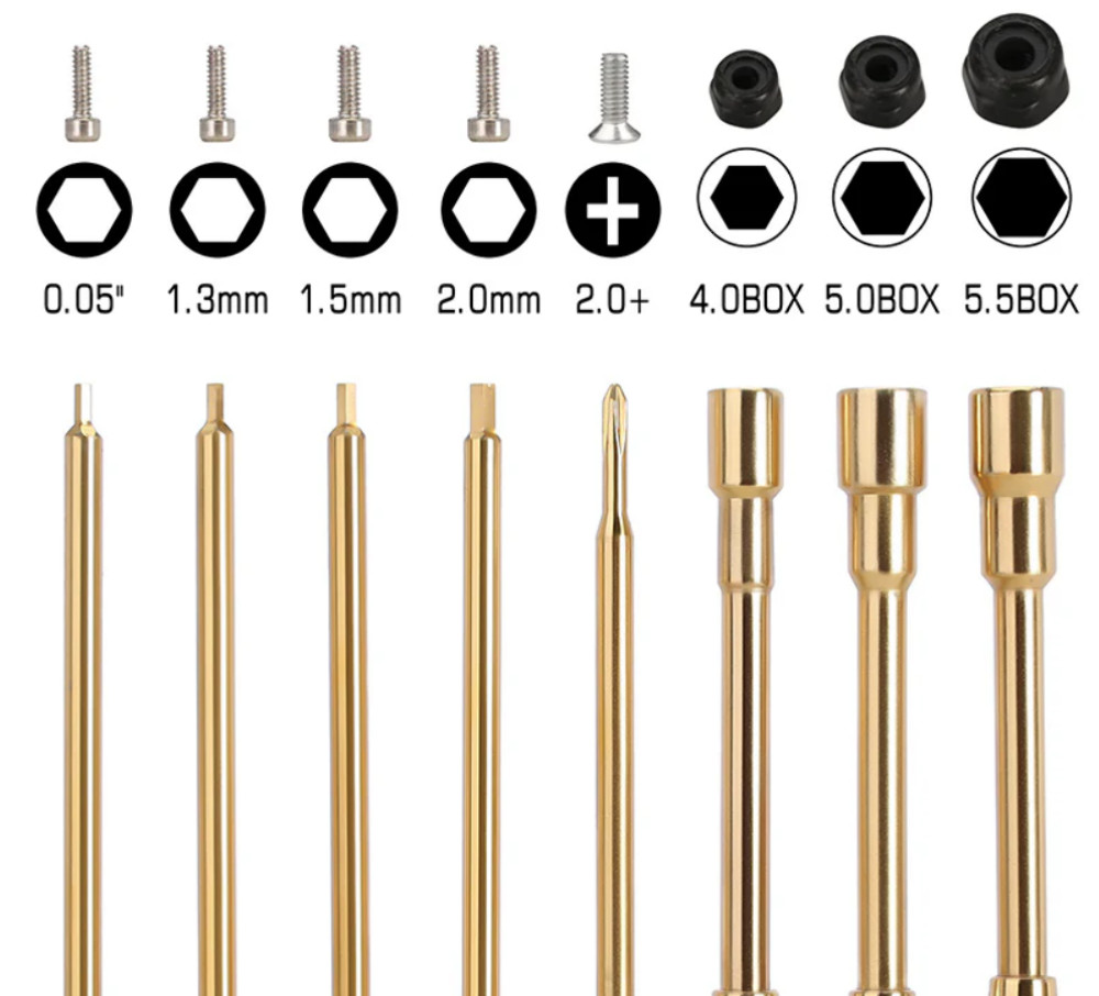 INJORA 8-in-1 Hex Phillips Screwdriver Nut Drivers Quick Change Tools Tool-LSD49