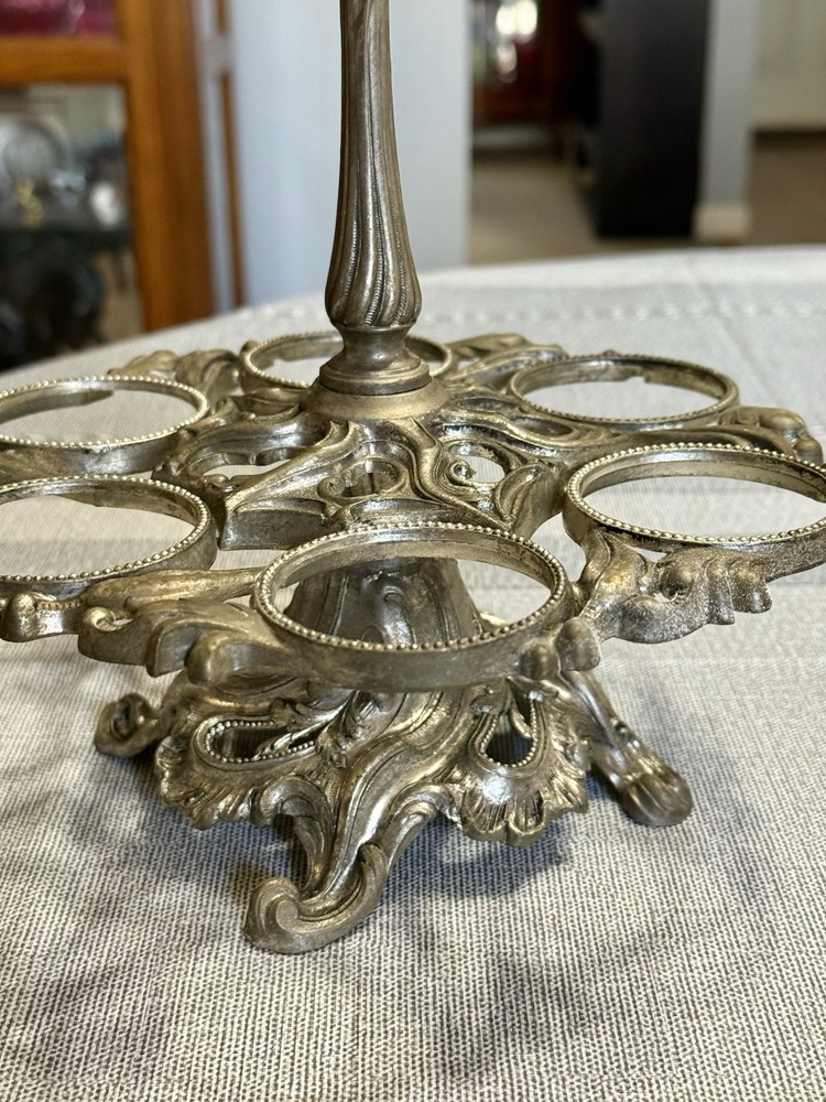 Vintage Silver 6 Piece Caster Set Frame
