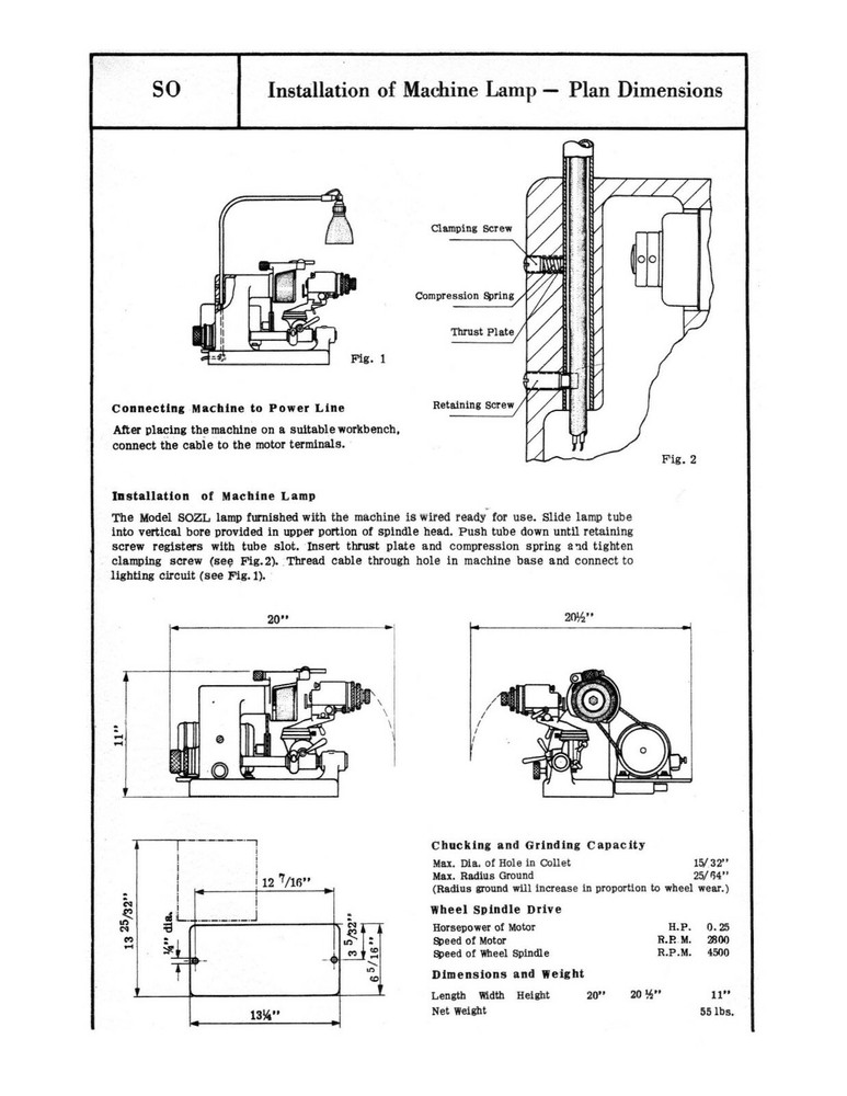 OPERATOR INSTRUCTION MANUAL FITS DECKEL SINGLE LIP CUTTER GRINDER