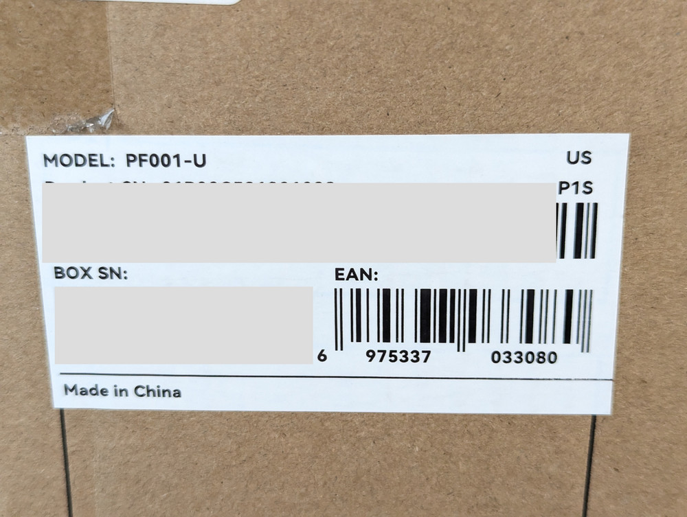 Bambu Lab P1S 3D Printer - (PF001-U) - NO AMS - Black