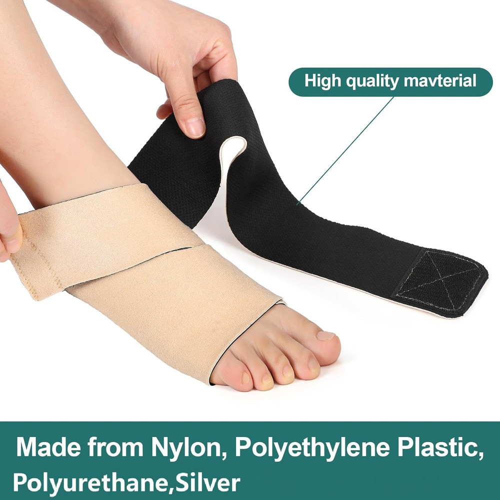 2-Pack Ankle & Foot Compression Wraps, Adjustable Lymphedema Support Braces Unis
