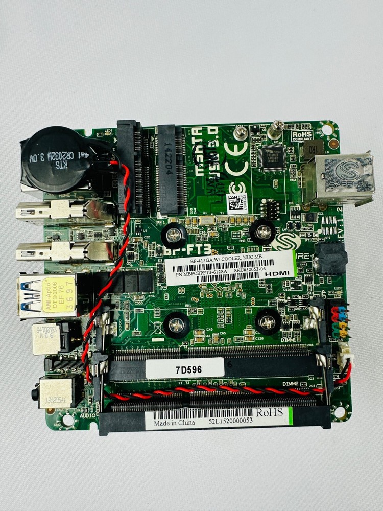 HDMI MBPCBPFT3-612SA NUC CPU Board