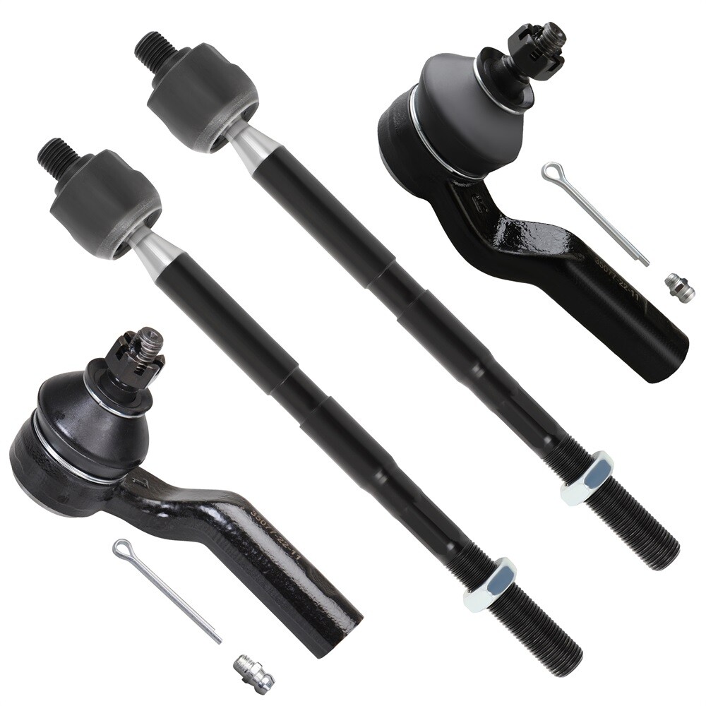 4Pcs For 2012-2018 FORD FOCUS ESCAPE C-MAX Front Inner and Outer Tie Rod Ends