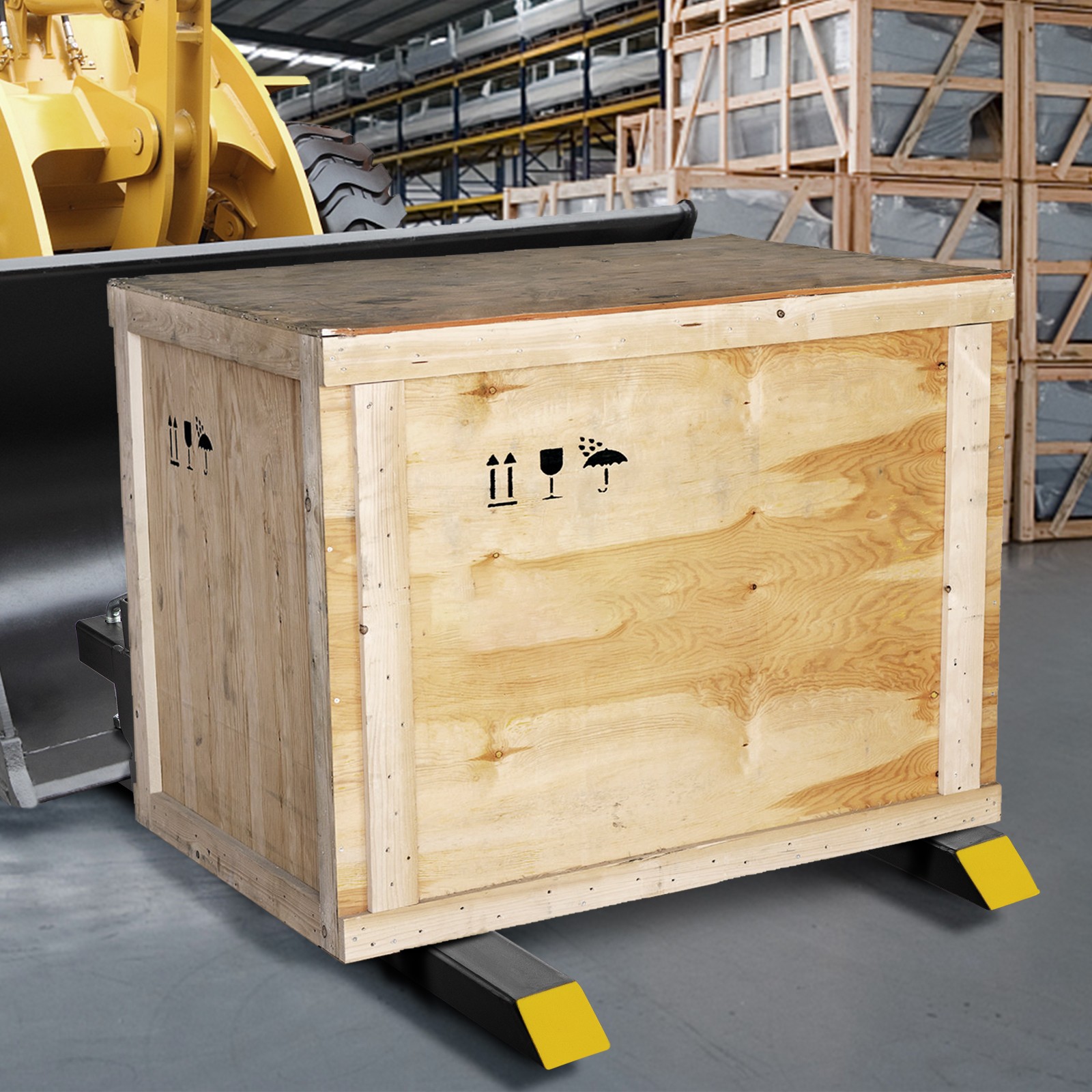 VEVOR Clamp on Pallet Forks 2000lbs Tractor Forks 60" Adjustable Bucket Forks