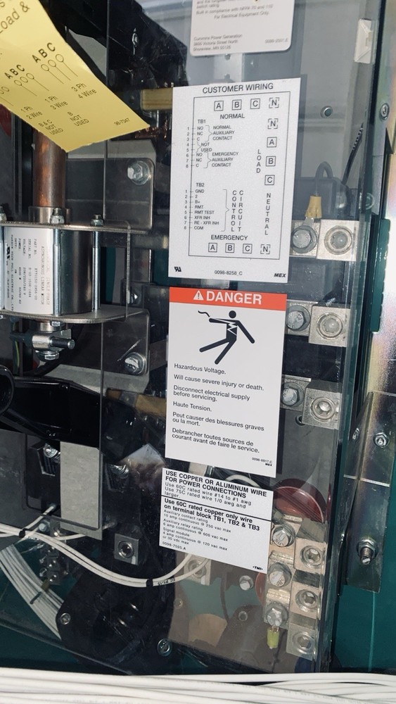 Cummins Automatic Transfer Switch 150 Amps 208V 3 Pole OTECB - 1616357