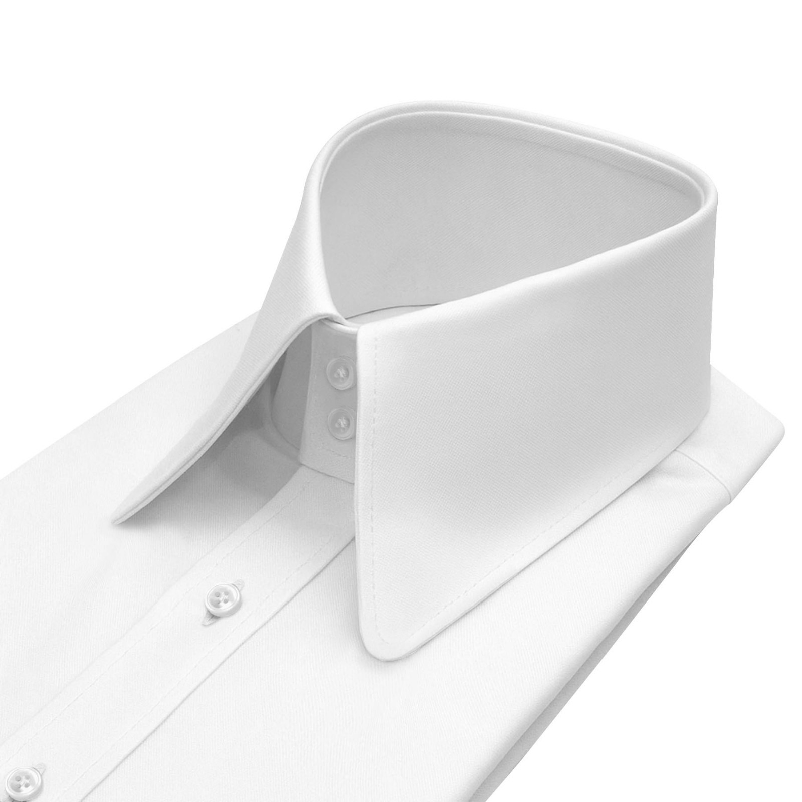 Men's 1930s Goodfellas Style White Vintage Round Collar Shirt