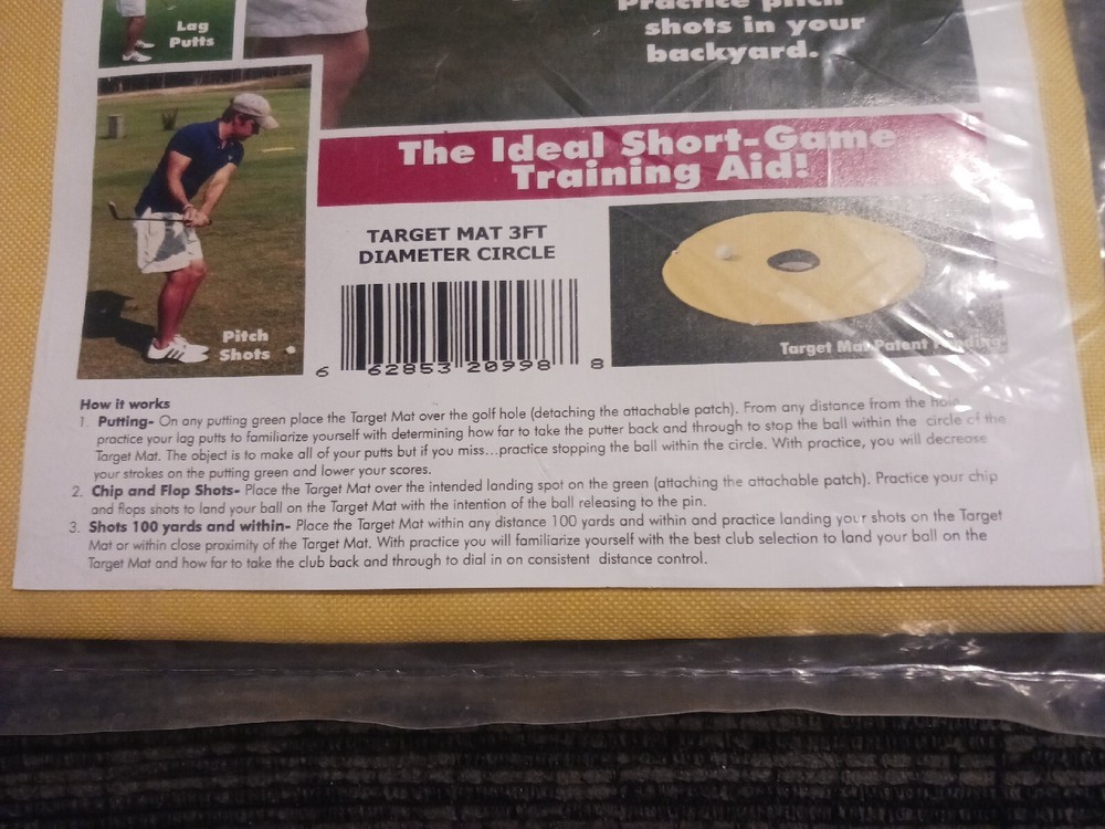 Target Mat 3 ft Golf Training Aid Helps Short Game
