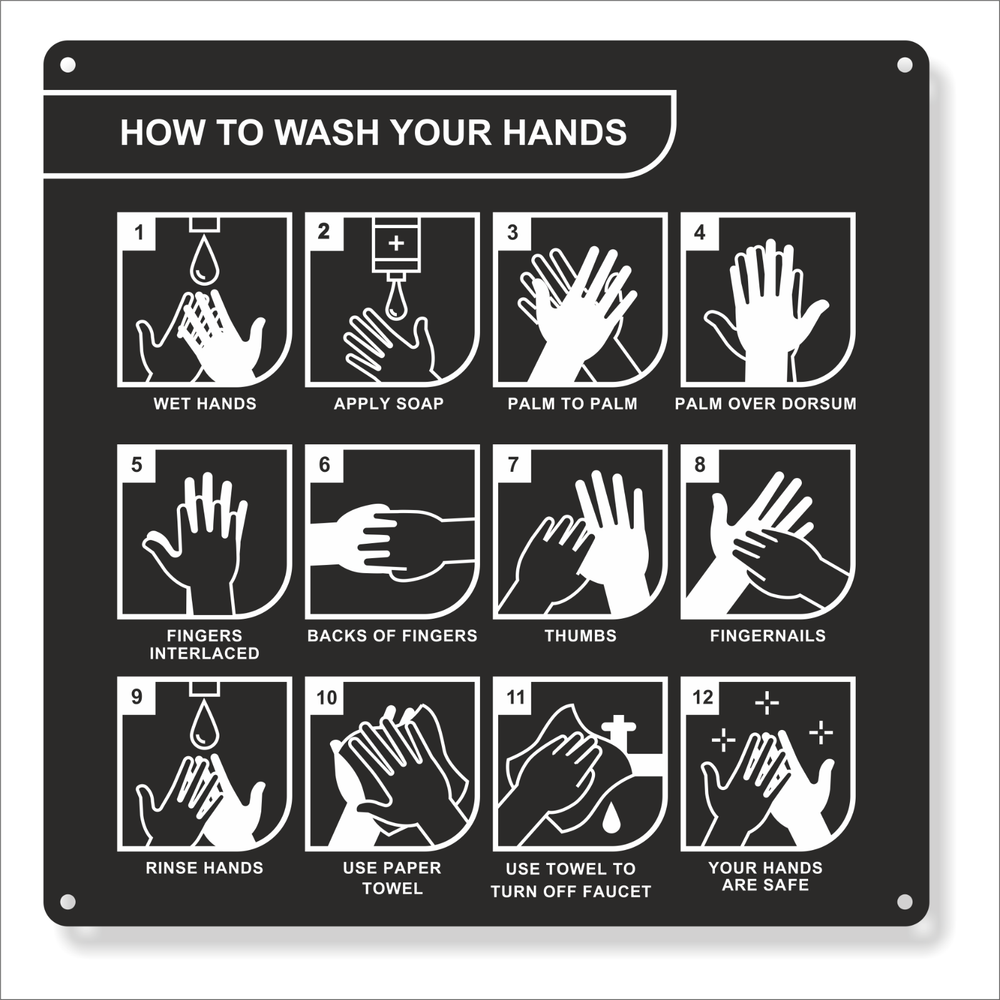 Wash your hands Corona, 290mm x 290mm