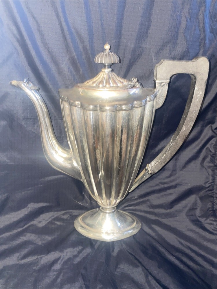 Antique SILVER LOT 1850’s E.G WEBSTER Silver 2pc COFFEE TEAPOT Silver