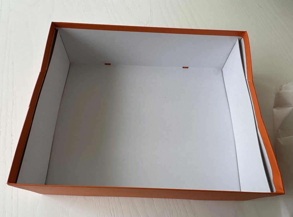Authentic Hermes Orange Storage Gift Box Empty 13.75x11x4.25 Medium Rectangle