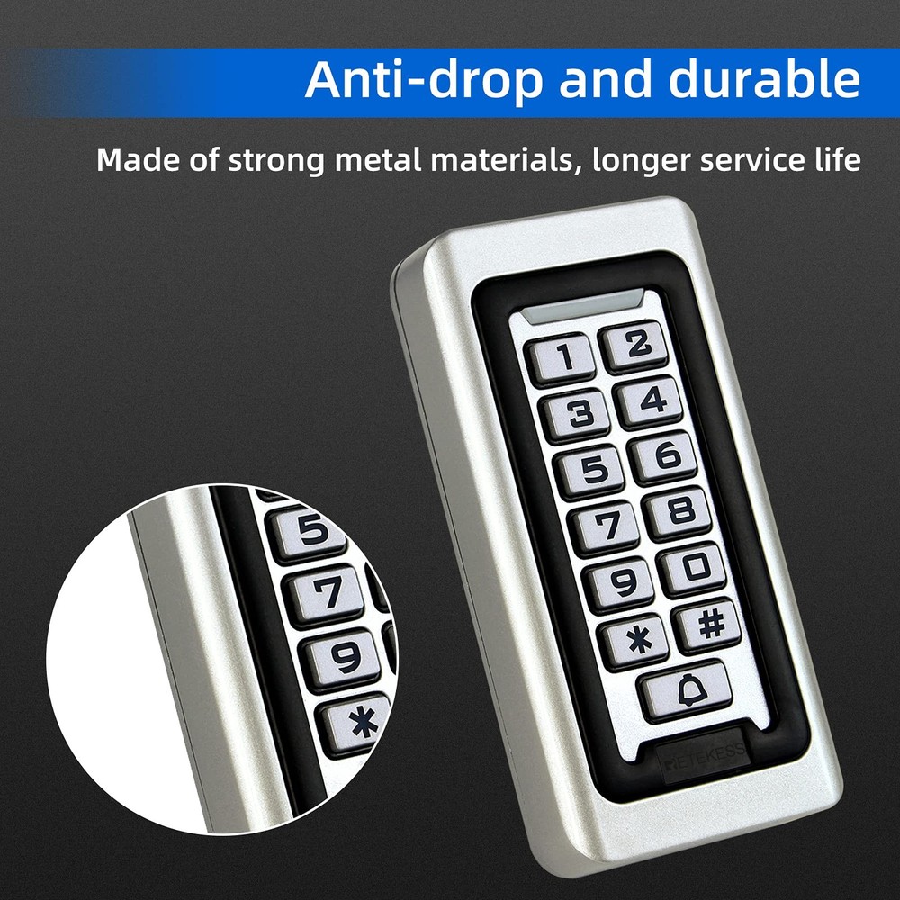 T-AC03 Security Access Control Keypad RFID Door Stand Alone 2000 Users Wiegand