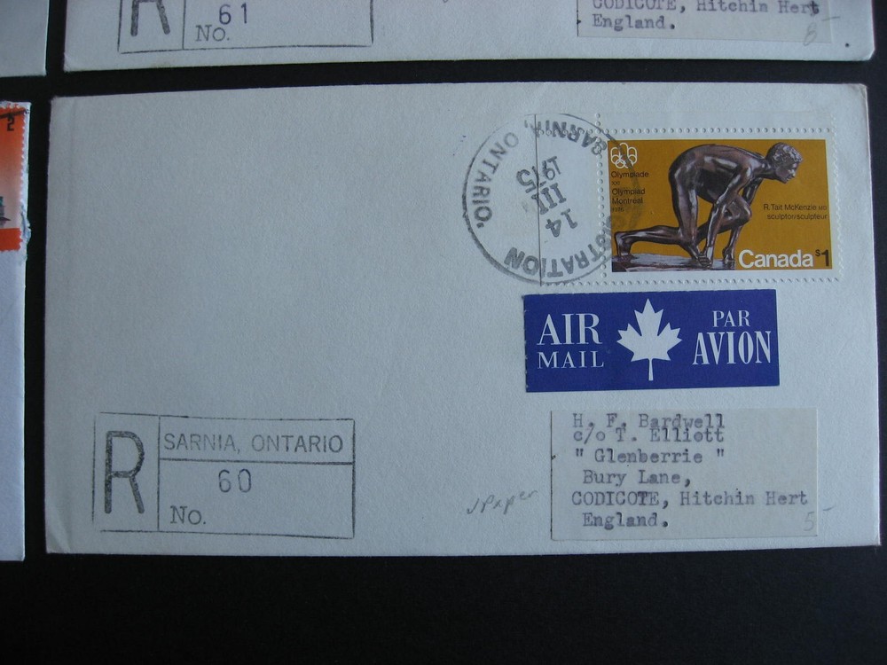Canada 5 old registered covers