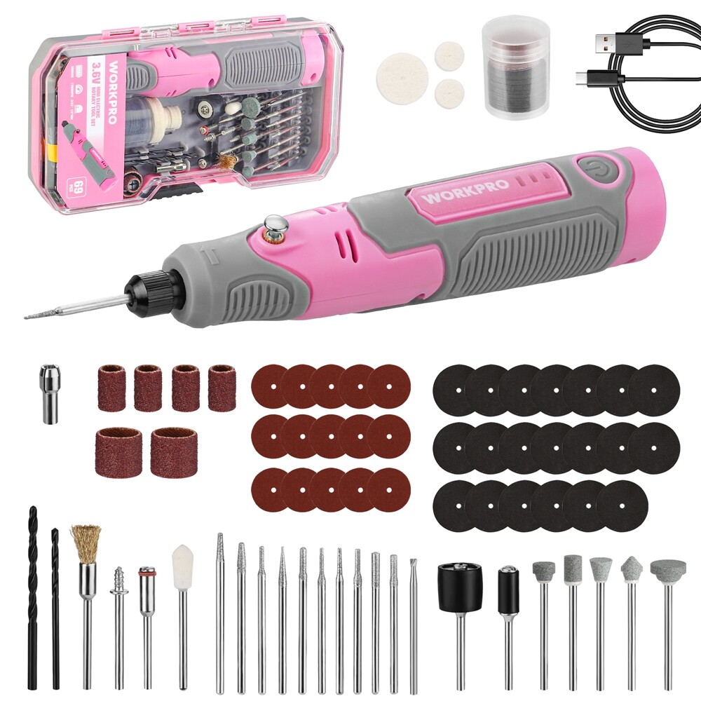 3 Speeds Rechargeable Cordless Rotary Tool Kit 71pc Accessories Mini Rotary Tool