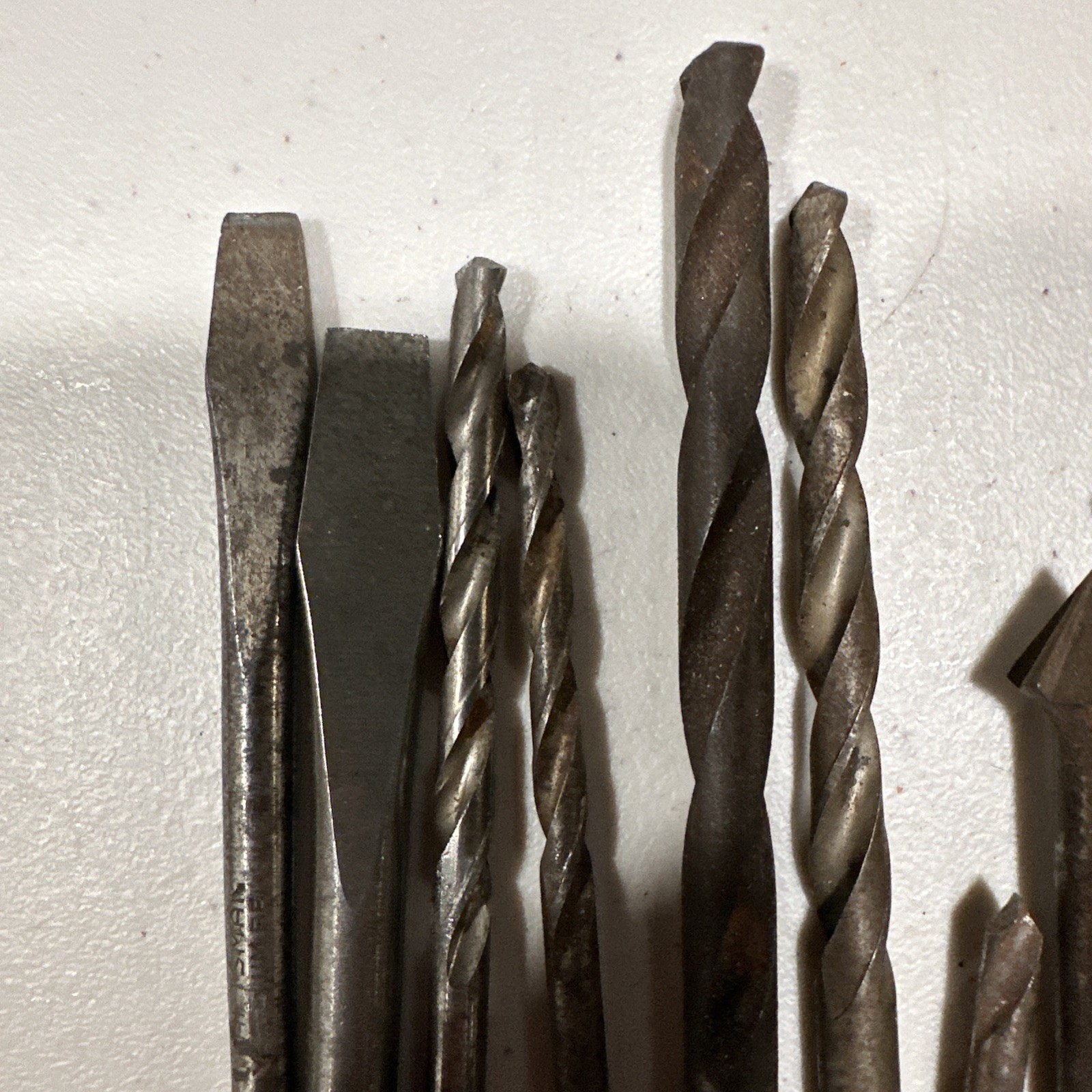 Lot of 11 Mixed Auger Brace Drill Bits & Drivers Flatheads Countersink Twist