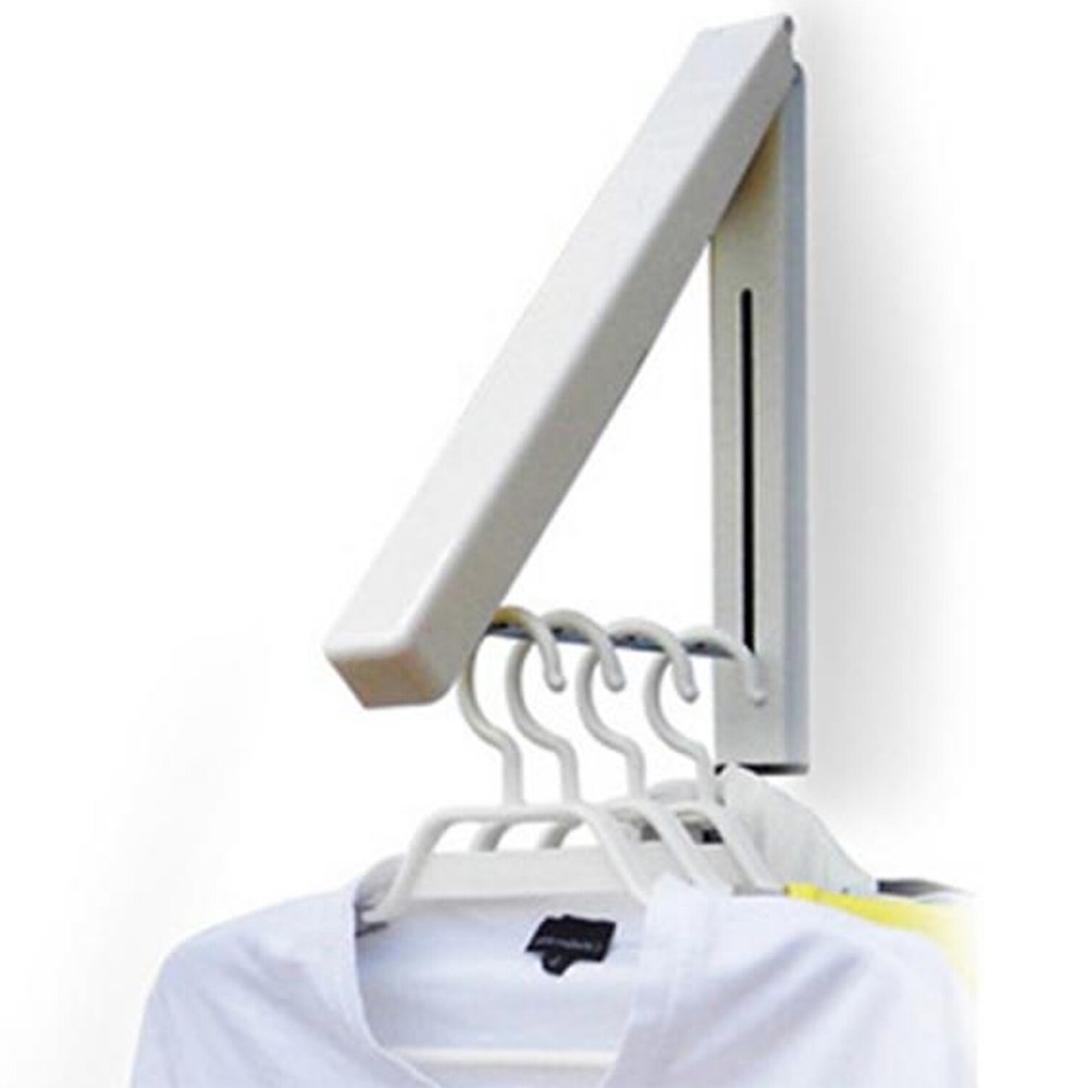 Retractable Clothes Drying Rack Wall Mount Collapsible Clothes Hanger Rack