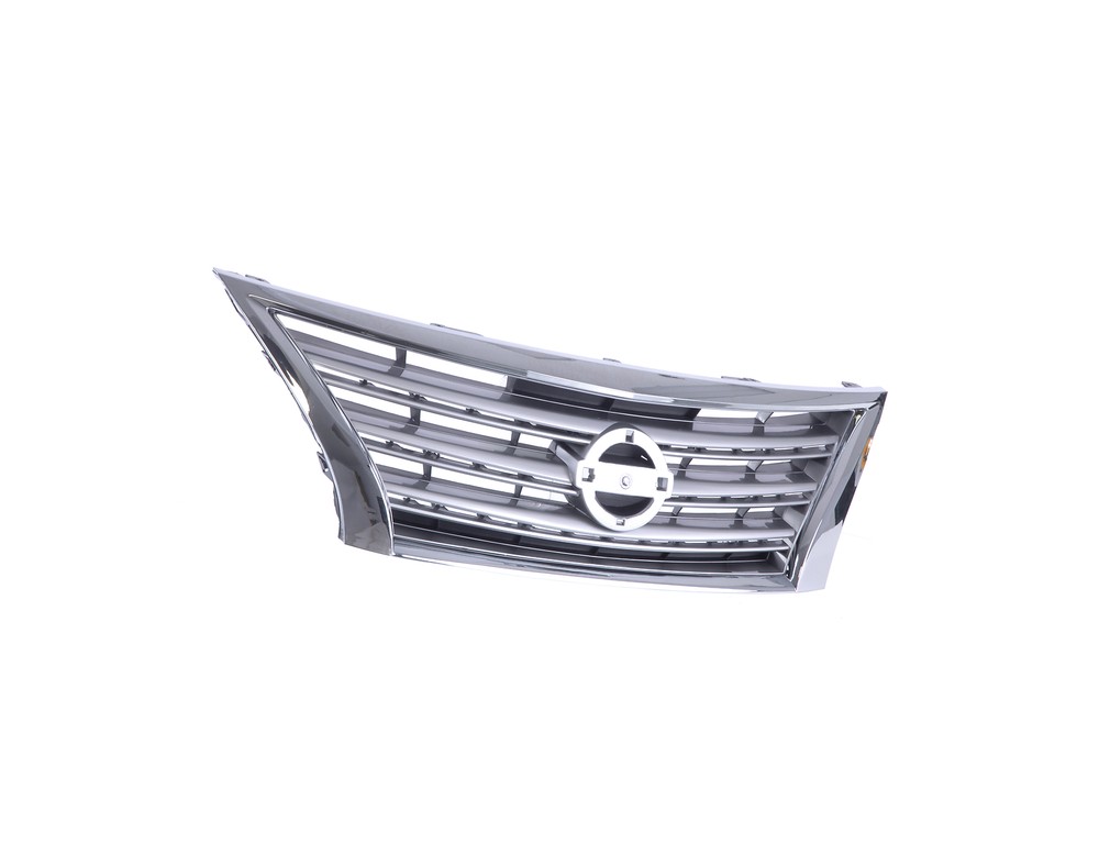 Chrome Shell Silver Insert Front Grille Assy For Nissan Sentra 13-15 S/SL/SV
