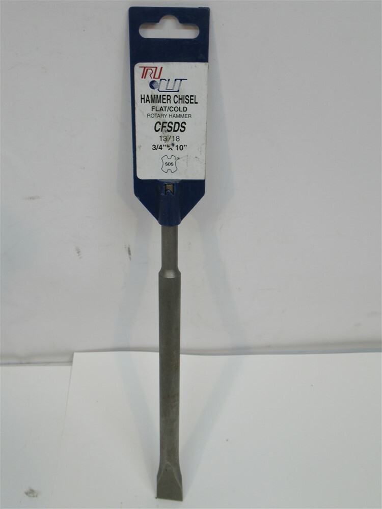 Tru Cut CFSDS, 3/4" x 10" Flat Hammer Chisel, SDS-Plus