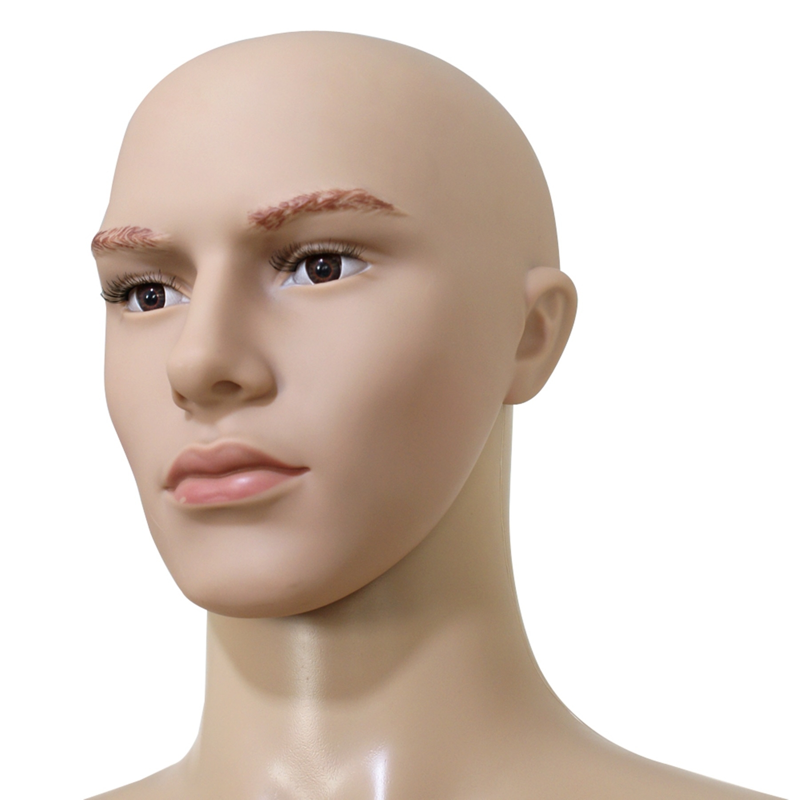 72"H Male Mannequin Full Body PP Realistic Display Head Turns Dress Form w/Base