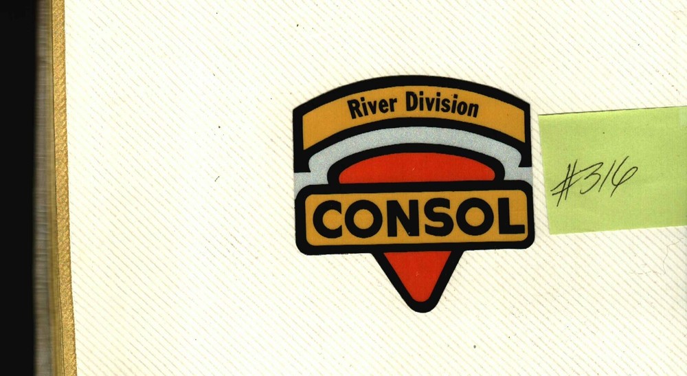 NICE RIVER DIVISION SHIELD CONSOL COAL CO. COAL MINING STICKER # 316