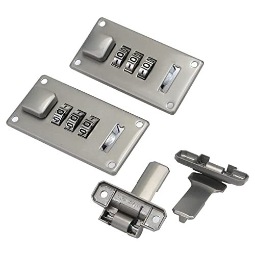 2 Pcs Tool Box Hasp Luggage Combination Lock Briefcase Replacement Lock