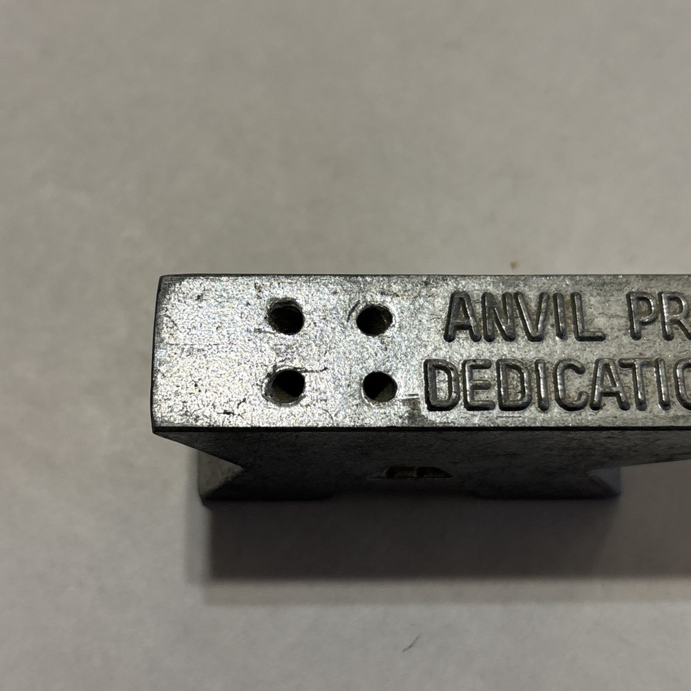Mini Vtg Anvil Project Dedication - 1970 Blacksmith Saleman Sample/Advertising