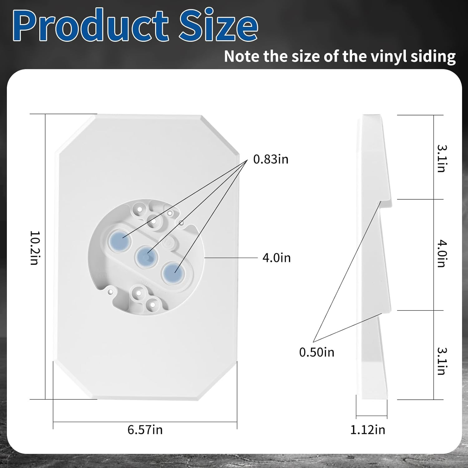 2 Pack Vinyl Siding Mounting Blocks, 8141DBL Vinyl Siding Light Mounting Block w