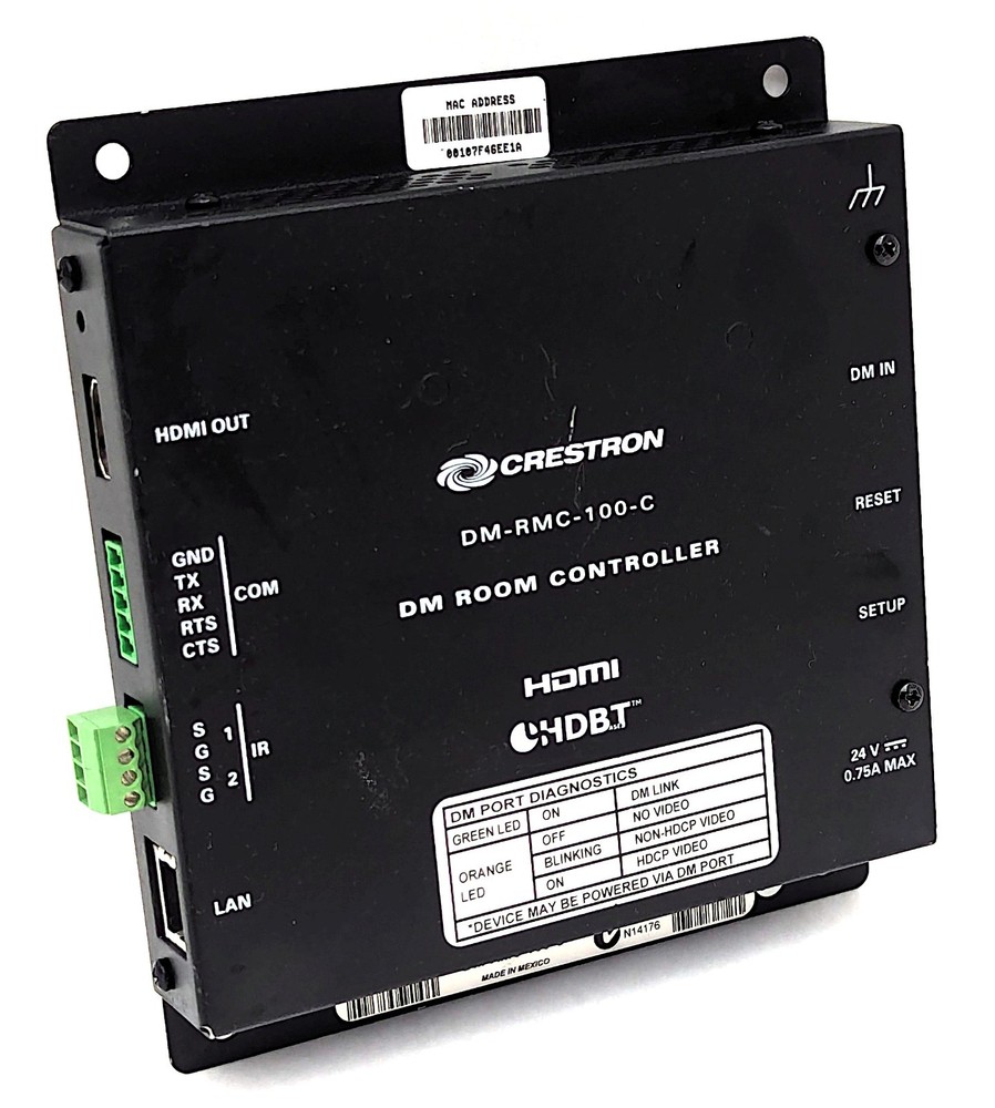 Crestron DM-RMC-100-C DigitalMedia 8G+ Receiver Room Controller Module - Working