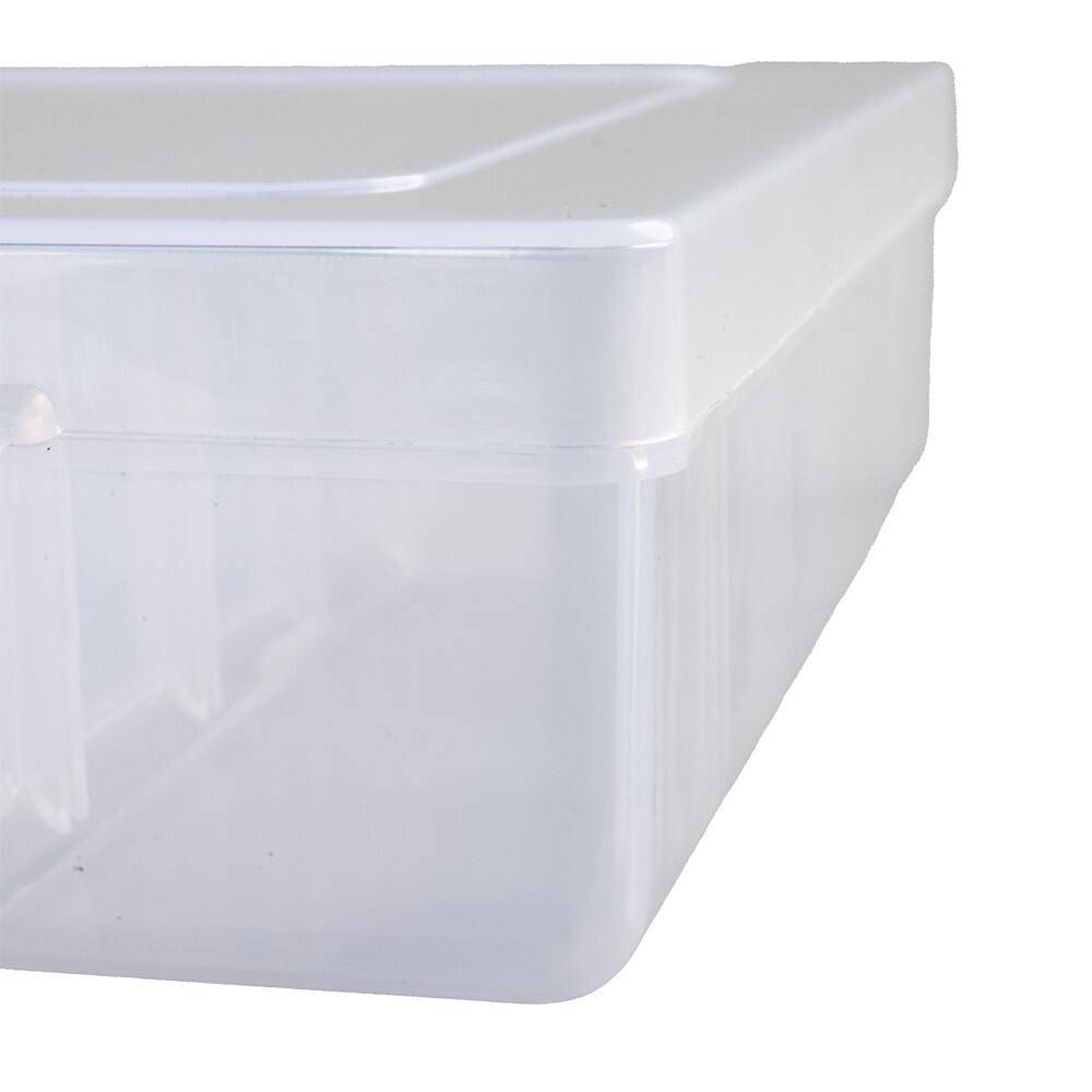 Craft County Embroidery Floss & Thread Organizer Box - Clear White Plastic