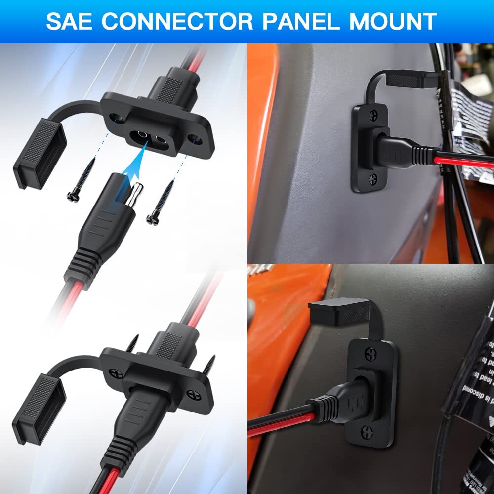 SAE Connector ELECTOP Rectangular SAE Power Socket Sidewall Port Weatherproof