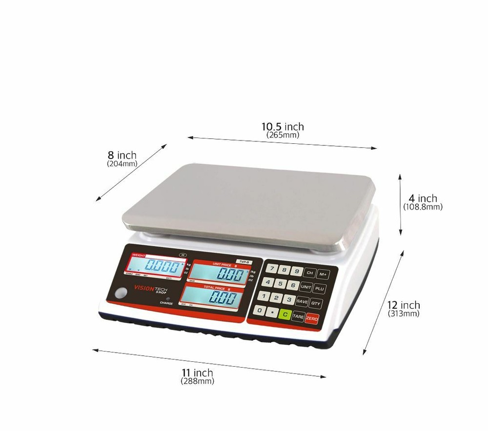 VTS TVP-30B Price Computing Scale, 30lb Capacity, 0.005lb Readability