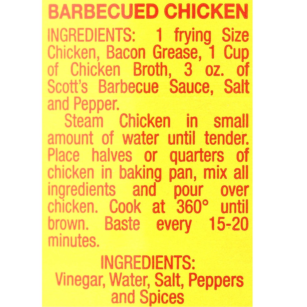 Red Hot Barbecue Sauce Scotts
