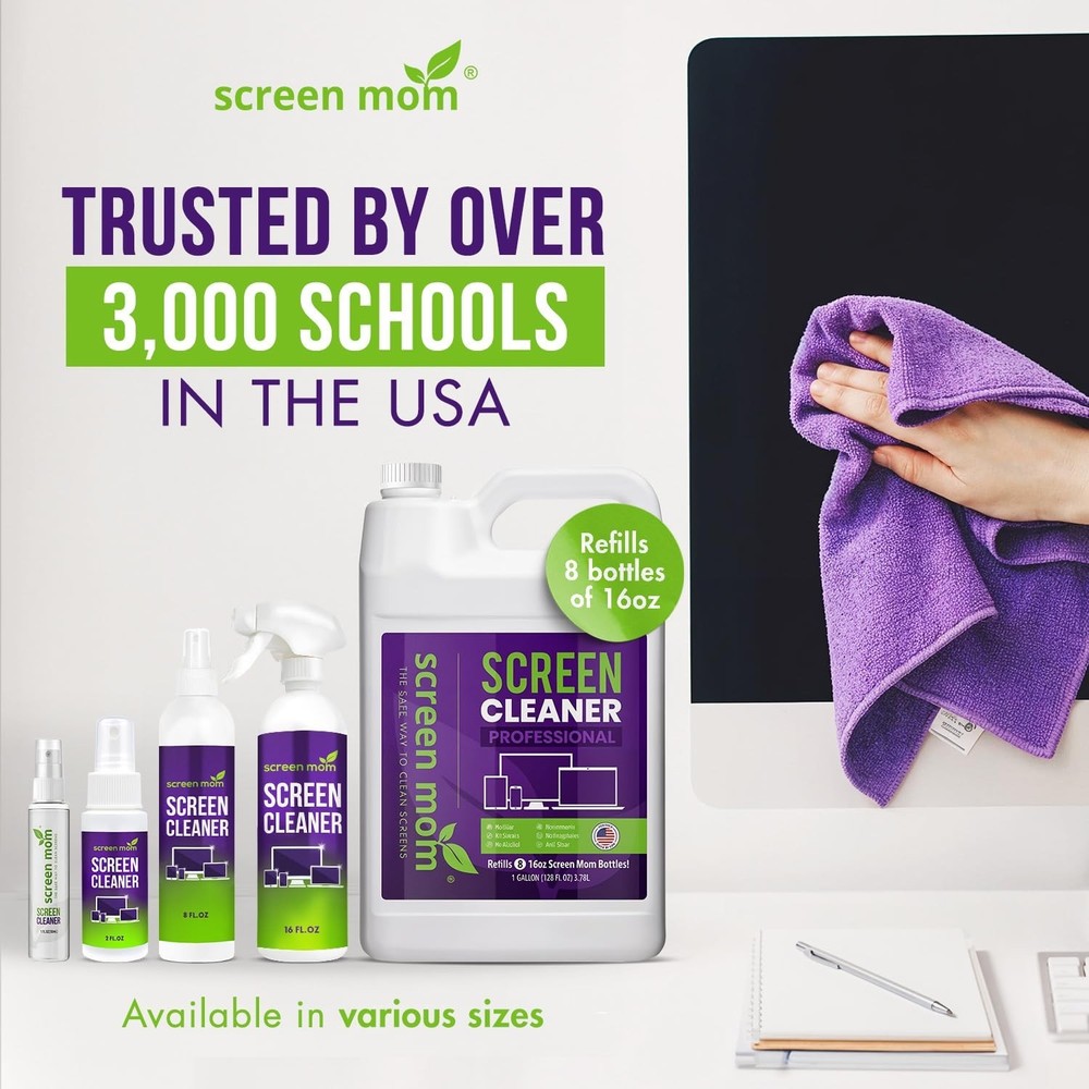 Screen Mom Screen Cleaner Purple Microfiber Cloths (6-Pack) - Microfiber Scre...