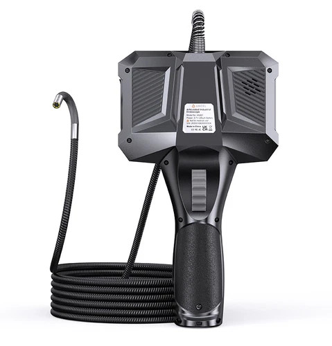 3.9mm Industrial Endoscope Camera Articulating Borescope 6 LED Lights Adjustable