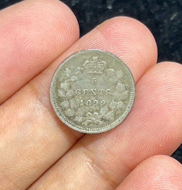 1899 Canada 5 Cent Silver Coin