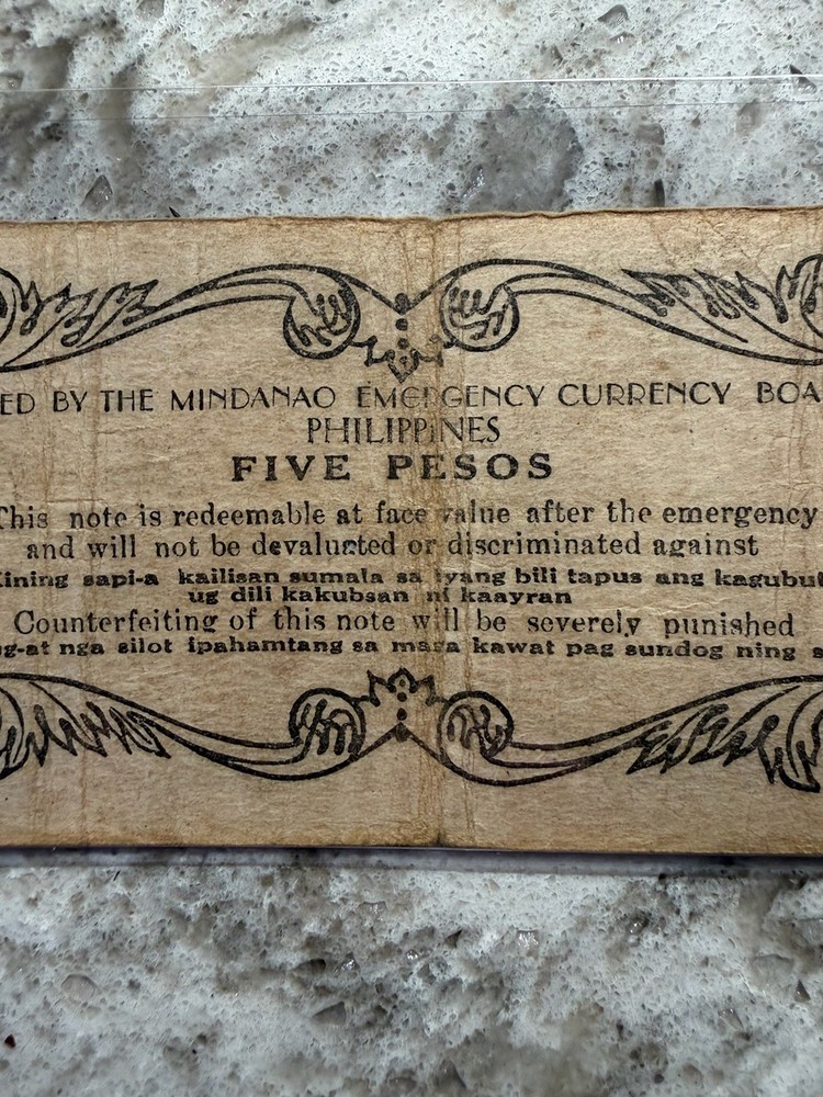 1944 Philippines 5 Pesos 65621 Mindanao